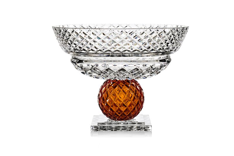 Katherine Footed Bowl W Amber Sphere, large